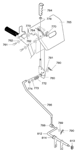 Control Panel Assembly Diagram and Parts List for 627804X89C 2001 Briggs and Stratton Snow Blower